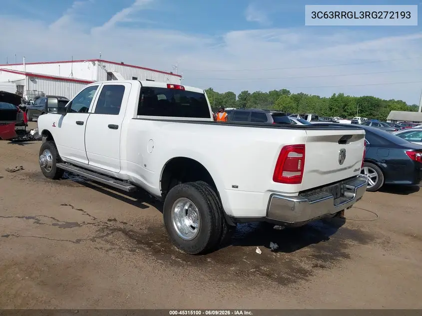 2024 Ram 3500 Tradesman 4X4 8' Box VIN: 3C63RRGL3RG272193 Lot: 45315100