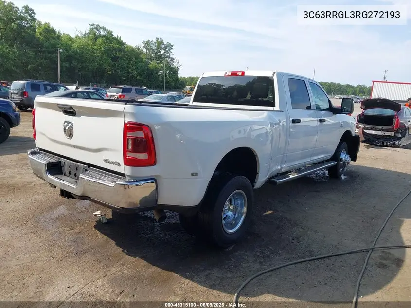 2024 Ram 3500 Tradesman 4X4 8' Box VIN: 3C63RRGL3RG272193 Lot: 45315100