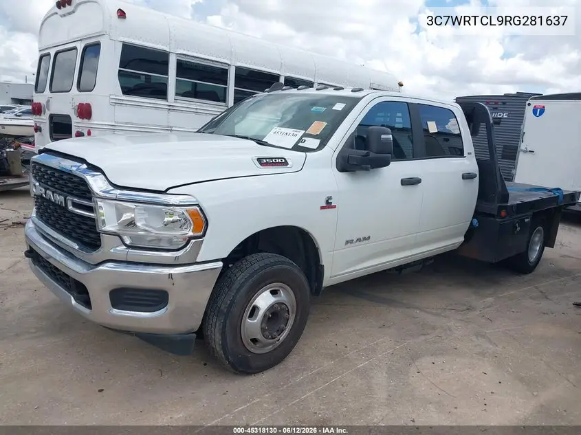 2024 Ram 3500 Chassis Tradesman/Slt/Laramie/Limited VIN: 3C7WRTCL9RG281637 Lot: 45318130