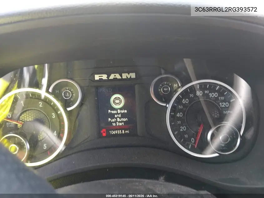 2024 Ram 3500 VIN: 3C63RRGL2RG393572 Lot: 45319145