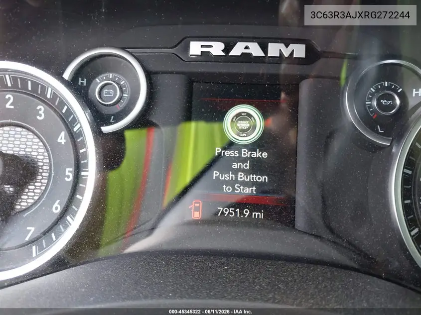 2024 Ram 3500 Tradesman 4X4 8' Box VIN: 3C63R3AJXRG272244 Lot: 45345322