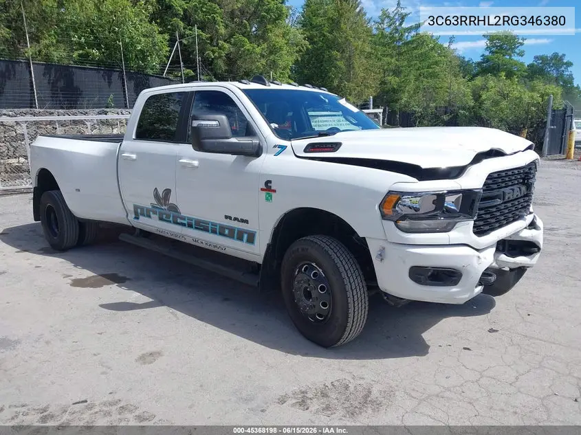 2024 Ram 3500 Big Horn 4X4 8' Box VIN: 3C63RRHL2RG346380 Lot: 45368198