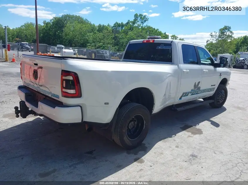 2024 Ram 3500 Big Horn 4X4 8' Box VIN: 3C63RRHL2RG346380 Lot: 45368198