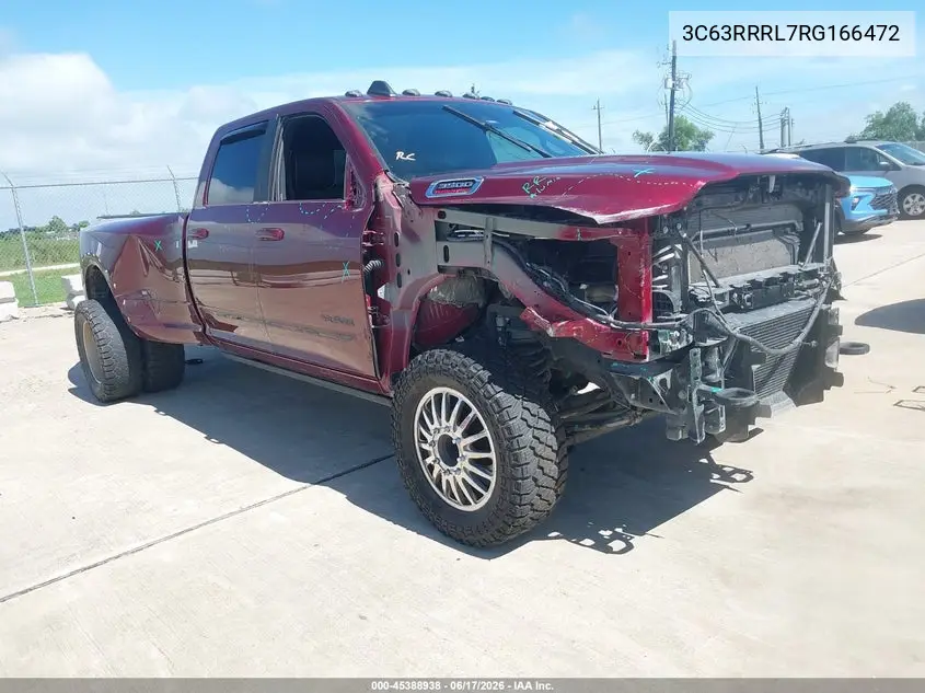 2024 Ram 3500 Limited 4X4 8' Box VIN: 3C63RRRL7RG166472 Lot: 45388938