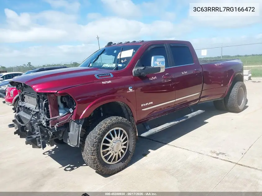 2024 Ram 3500 Limited 4X4 8' Box VIN: 3C63RRRL7RG166472 Lot: 45388938