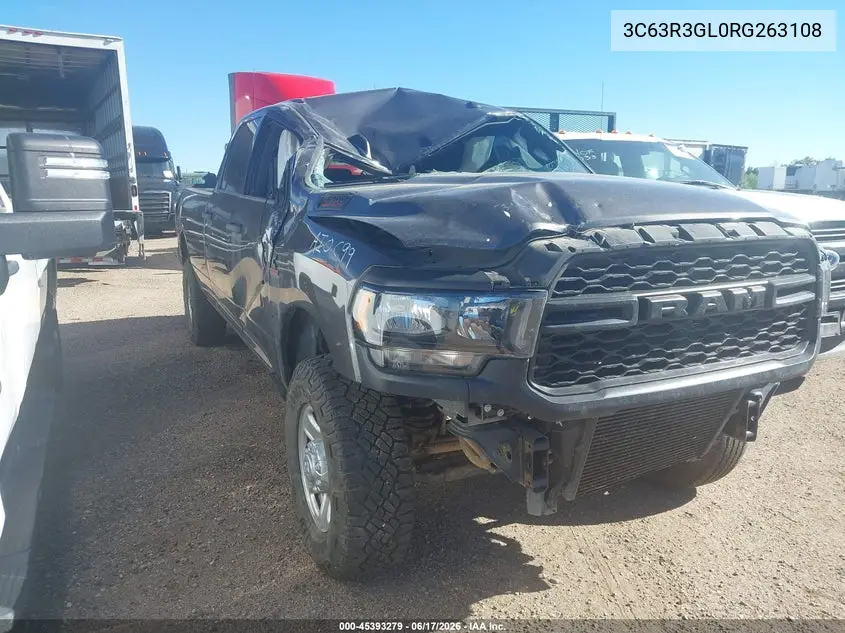 2024 Ram 3500 Tradesman 4X4 8' Box VIN: 3C63R3GL0RG263108 Lot: 45393279