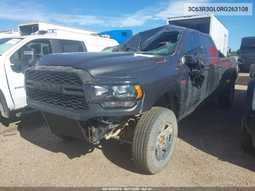2024 Ram 3500 Tradesman 4X4 8' Box VIN: 3C63R3GL0RG263108 Lot: 45393279