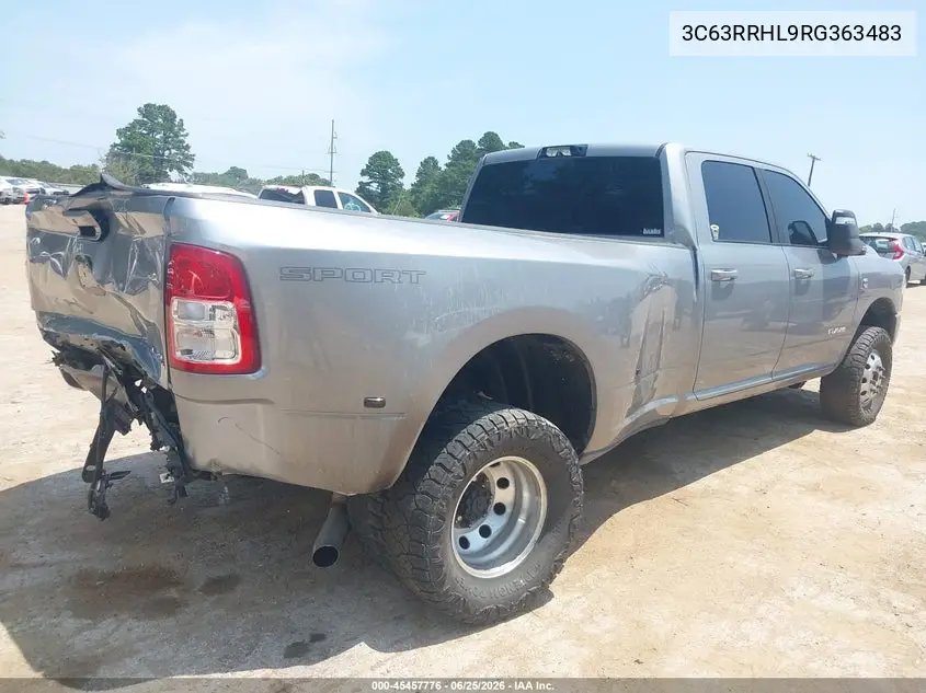 2024 Ram 3500 Big Horn 4X4 8' Box VIN: 3C63RRHL9RG363483 Lot: 45457776