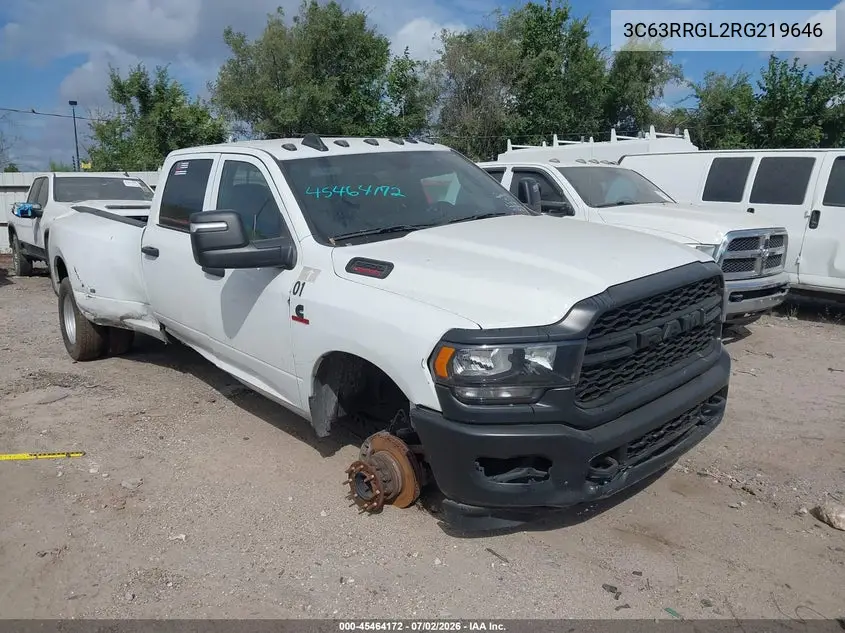 2024 Ram 3500 Tradesman 4X4 8' Box VIN: 3C63RRGL2RG219646 Lot: 45464172