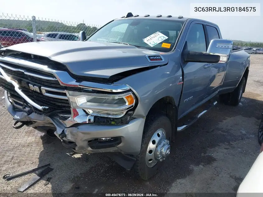 2024 Ram 3500 Laramie 4X4 8' Box VIN: 3C63RRJL3RG184575 Lot: 45479273