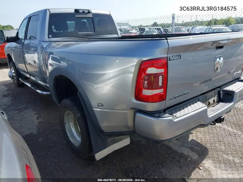 2024 Ram 3500 Laramie 4X4 8' Box VIN: 3C63RRJL3RG184575 Lot: 45479273
