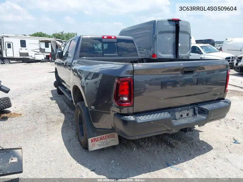 2025 Ram 3500 Tradesman 4X4 8' Box VIN: 3C63RRGL4SG509604 Lot: 45381801