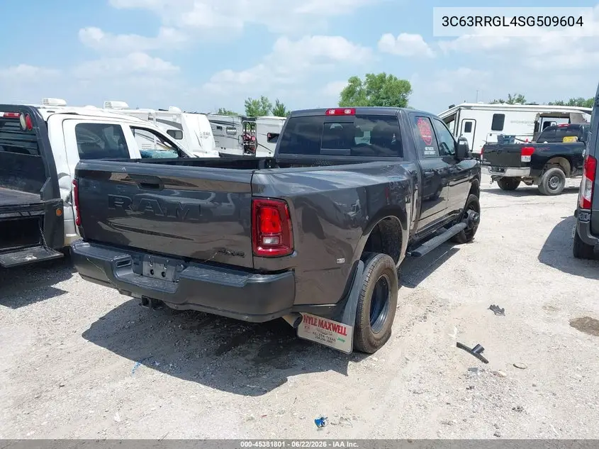 2025 Ram 3500 Tradesman 4X4 8' Box VIN: 3C63RRGL4SG509604 Lot: 45381801