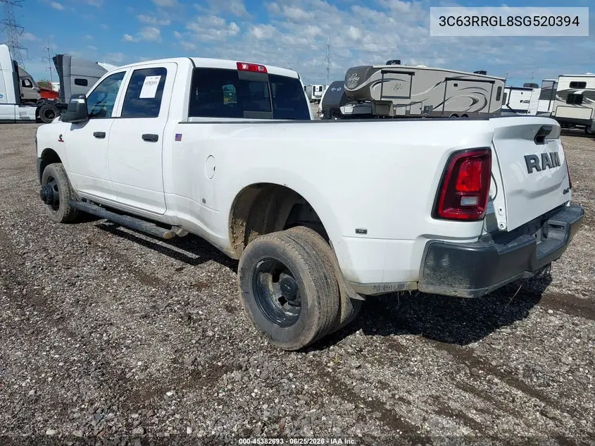 2025 Ram 3500 Tradesman 4X4 8' Box VIN: 3C63RRGL8SG520394 Lot: 45382693