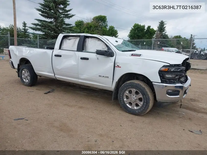 2026 Ram 3500 Big Horn VIN: 3C63R3HL7TG216387 Lot: 30086304