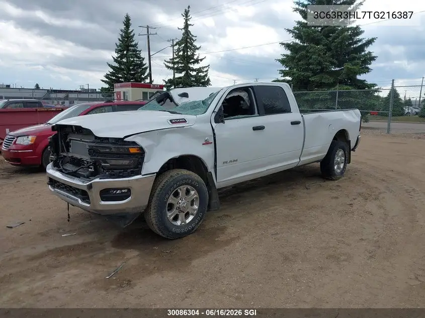 2026 Ram 3500 Big Horn VIN: 3C63R3HL7TG216387 Lot: 30086304