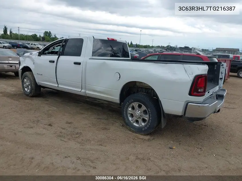 2026 Ram 3500 Big Horn VIN: 3C63R3HL7TG216387 Lot: 30086304