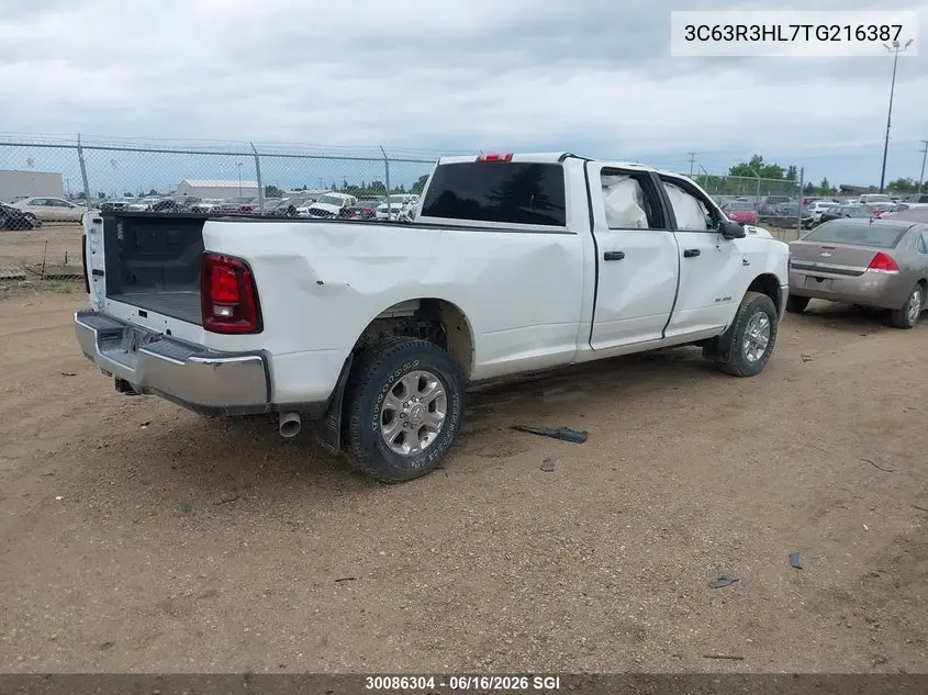 2026 Ram 3500 Big Horn VIN: 3C63R3HL7TG216387 Lot: 30086304