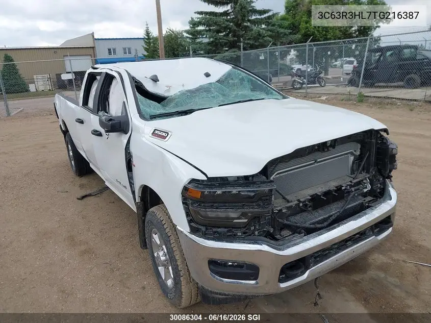 2026 Ram 3500 Big Horn VIN: 3C63R3HL7TG216387 Lot: 30086304