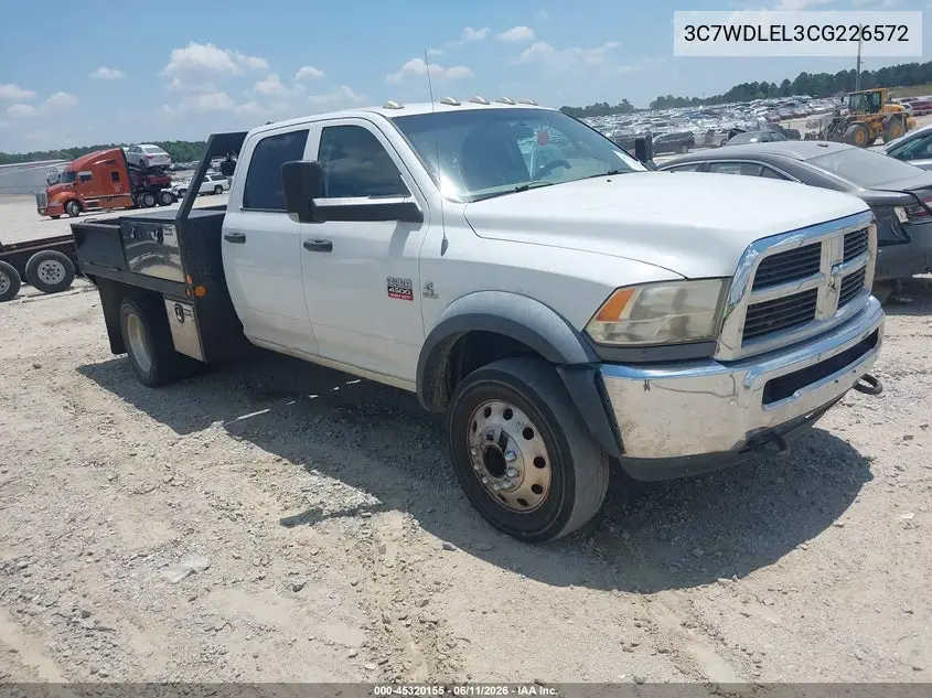 2012 Ram 4500 Chassis St/Slt/Laramie VIN: 3C7WDLEL3CG226572 Lot: 45320155
