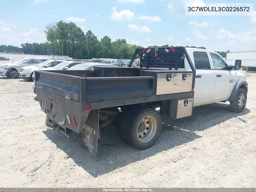 2012 Ram 4500 Chassis St/Slt/Laramie VIN: 3C7WDLEL3CG226572 Lot: 45320155
