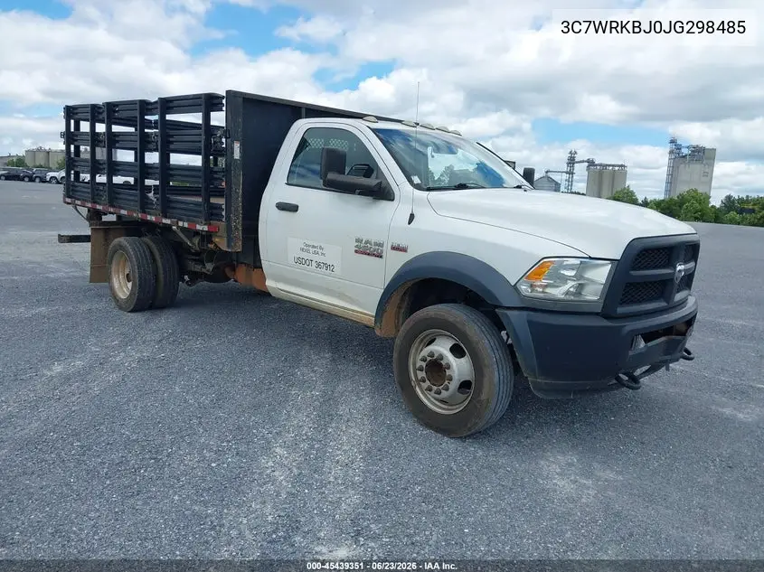 2018 Ram 4500 Chassis Tradesman/Slt VIN: 3C7WRKBJ0JG298485 Lot: 45439351