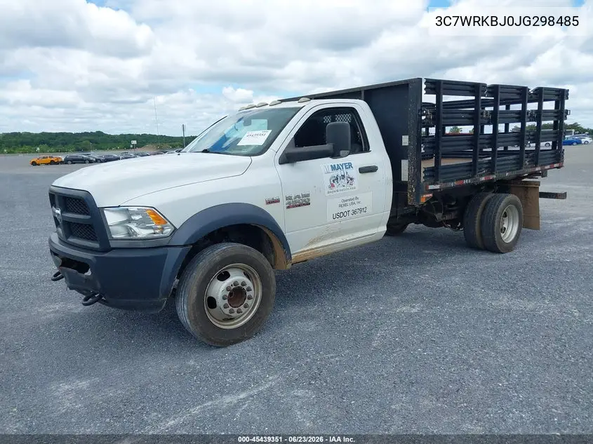 2018 Ram 4500 Chassis Tradesman/Slt VIN: 3C7WRKBJ0JG298485 Lot: 45439351