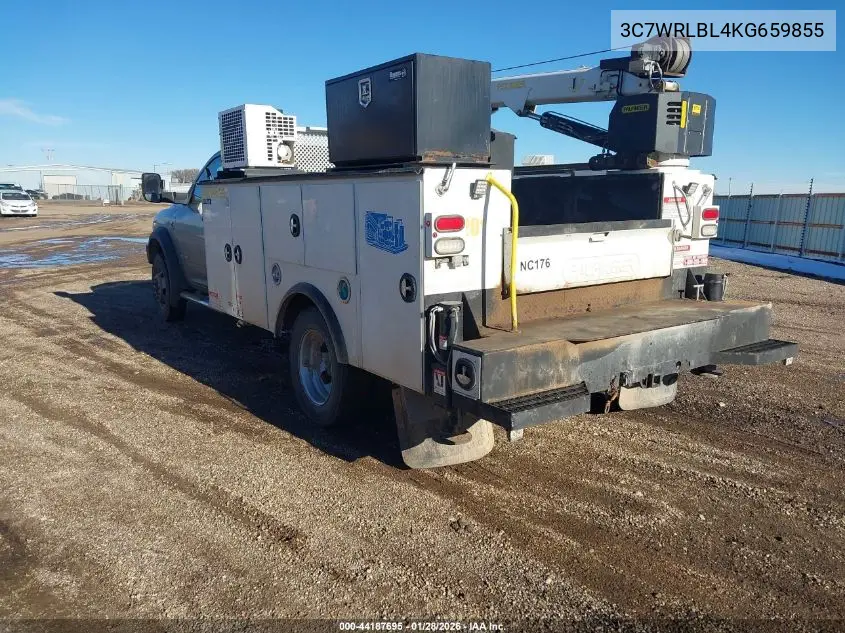 2019 Ram 4500 Chassis Tradesman/Slt VIN: 3C7WRLBL4KG659855 Lot: 44187695