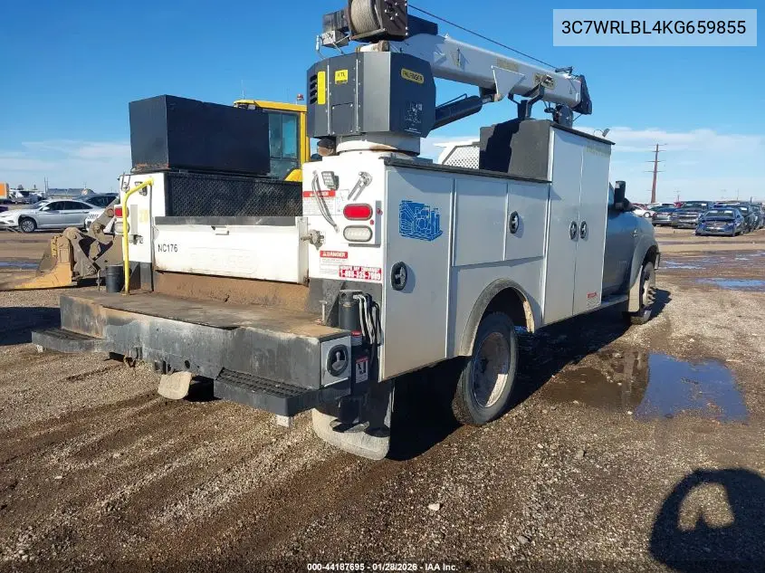 2019 Ram 4500 Chassis Tradesman/Slt VIN: 3C7WRLBL4KG659855 Lot: 44187695