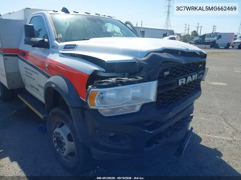 2021 Ram 4500 Chassis Tradesman/Slt VIN: 3C7WRKAL5MG662469 Lot: 45120326