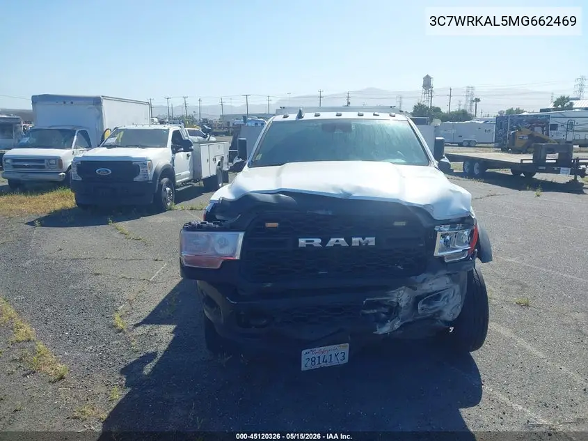 2021 Ram 4500 Chassis Tradesman/Slt VIN: 3C7WRKAL5MG662469 Lot: 45120326