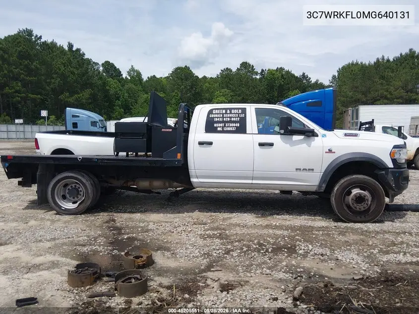2021 Ram 4500 Chassis Tradesman/Slt/Laramie/Limited VIN: 3C7WRKFL0MG640131 Lot: 45205551