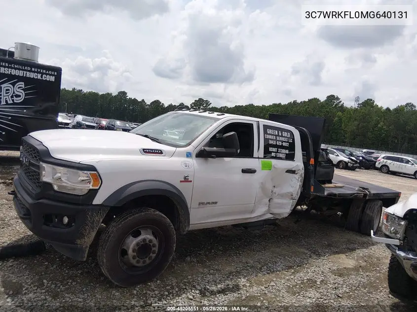 2021 Ram 4500 Chassis Tradesman/Slt/Laramie/Limited VIN: 3C7WRKFL0MG640131 Lot: 45205551
