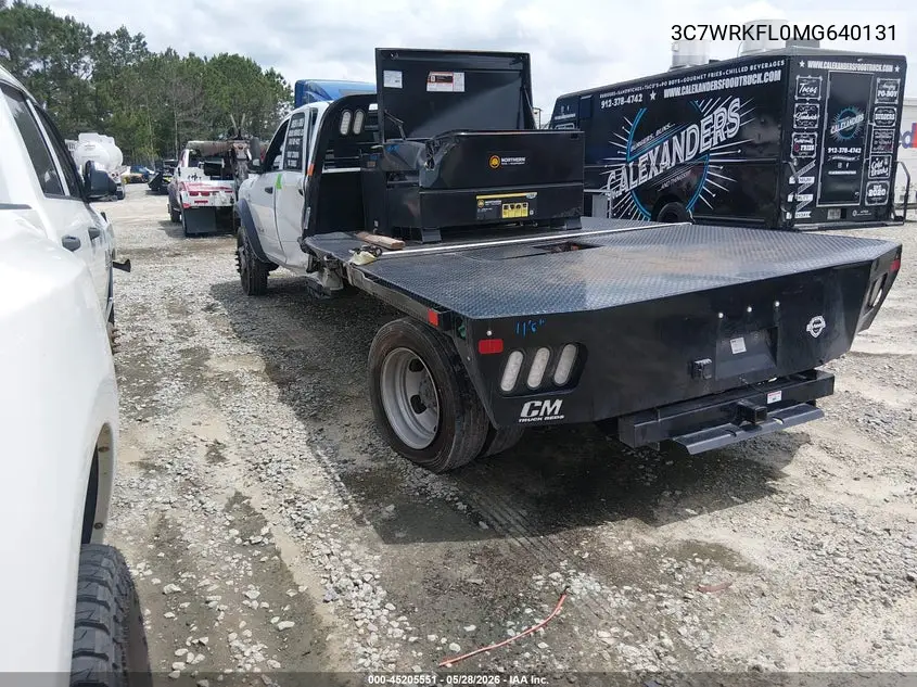 2021 Ram 4500 Chassis Tradesman/Slt/Laramie/Limited VIN: 3C7WRKFL0MG640131 Lot: 45205551