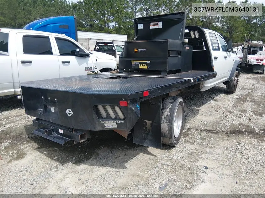 2021 Ram 4500 Chassis Tradesman/Slt/Laramie/Limited VIN: 3C7WRKFL0MG640131 Lot: 45205551