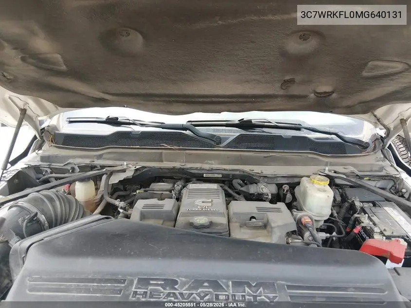 2021 Ram 4500 Chassis Tradesman/Slt/Laramie/Limited VIN: 3C7WRKFL0MG640131 Lot: 45205551