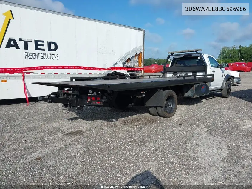 2011 Ram Ram 5500 Hd Chassis St/Slt VIN: 3D6WA7EL8BG596986 Lot: 45449252