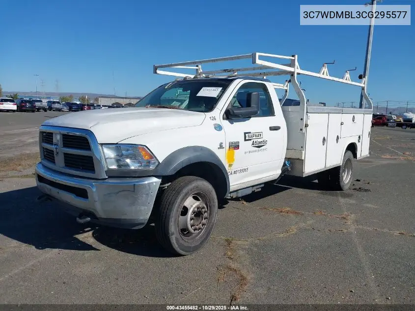 2012 Ram 5500 Chassis St/Slt VIN: 3C7WDMBL3CG295577 Lot: 43455482
