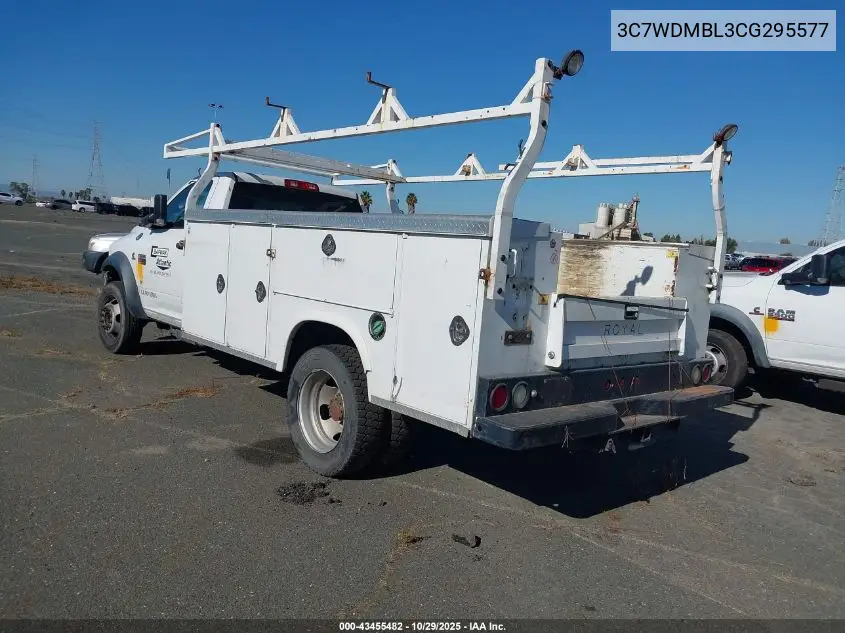 2012 Ram 5500 Chassis St/Slt VIN: 3C7WDMBL3CG295577 Lot: 43455482