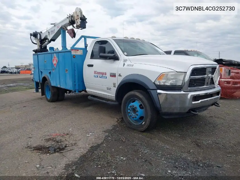 2012 Ram 5500 Chassis St/Slt VIN: 3C7WDNBL4CG252730 Lot: 43811770