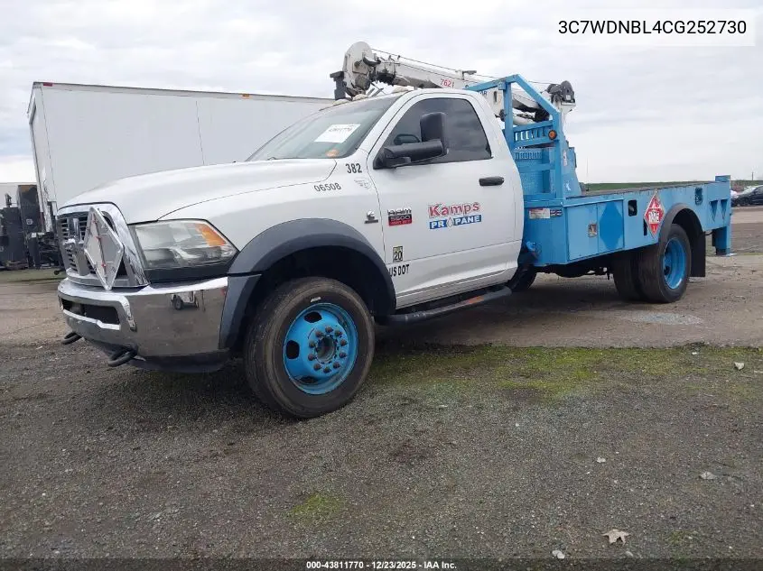 2012 Ram 5500 Chassis St/Slt VIN: 3C7WDNBL4CG252730 Lot: 43811770