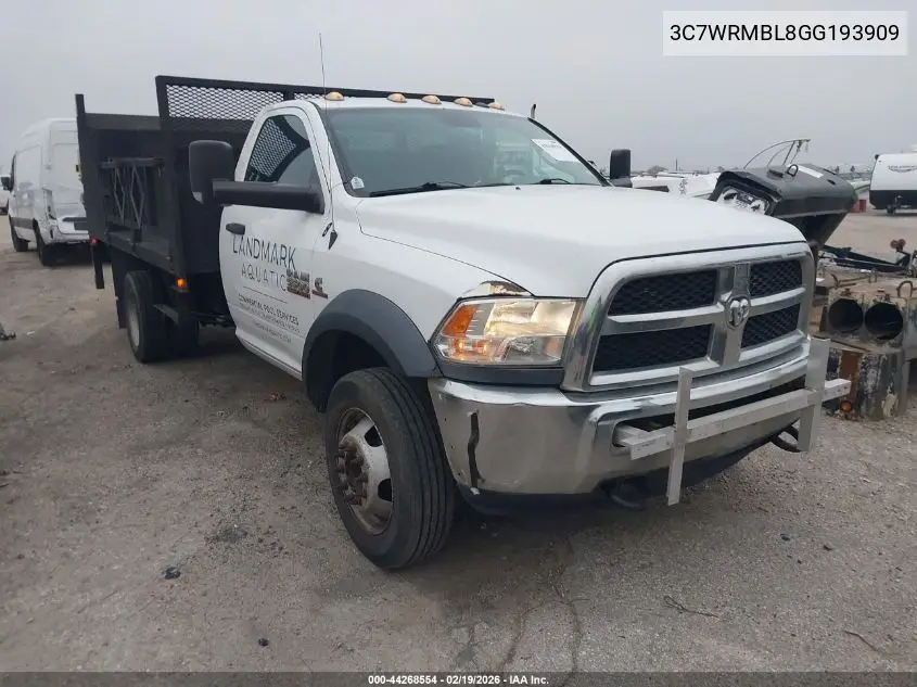 2016 Ram 5500 Chassis Tradesman/Slt VIN: 3C7WRMBL8GG193909 Lot: 44268554
