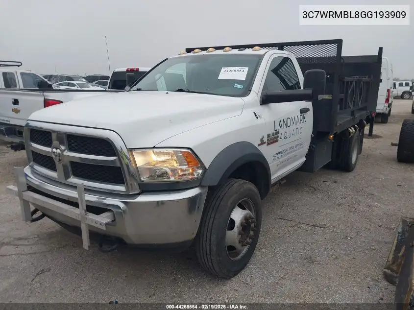 2016 Ram 5500 Chassis Tradesman/Slt VIN: 3C7WRMBL8GG193909 Lot: 44268554