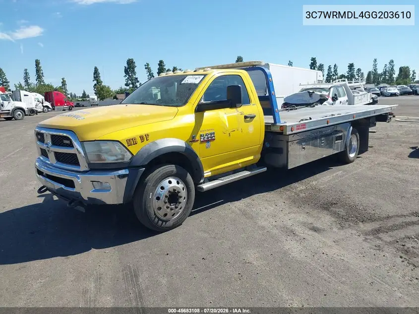 2016 Ram 5500 Chassis Tradesman/Slt VIN: 3C7WRMDL4GG203610 Lot: 45683108