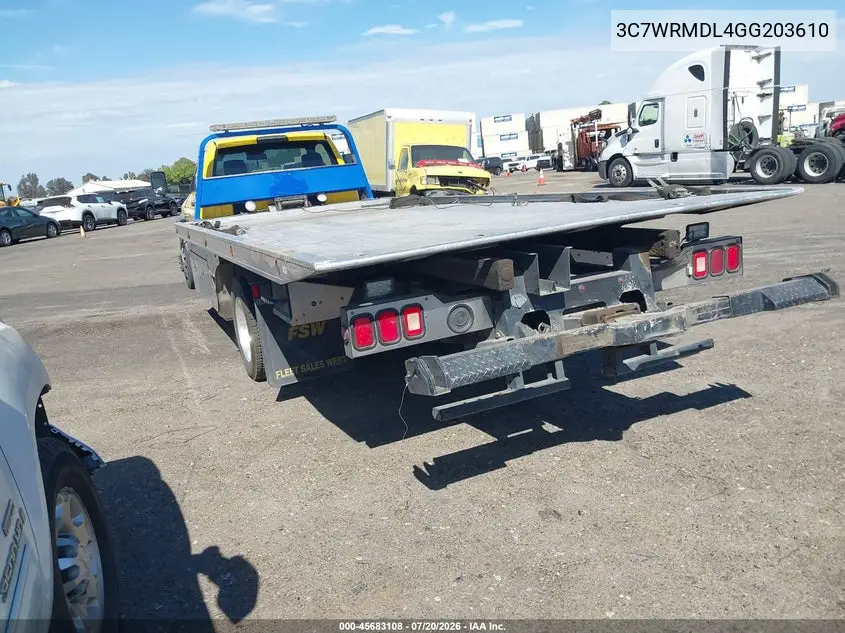 2016 Ram 5500 Chassis Tradesman/Slt VIN: 3C7WRMDL4GG203610 Lot: 45683108