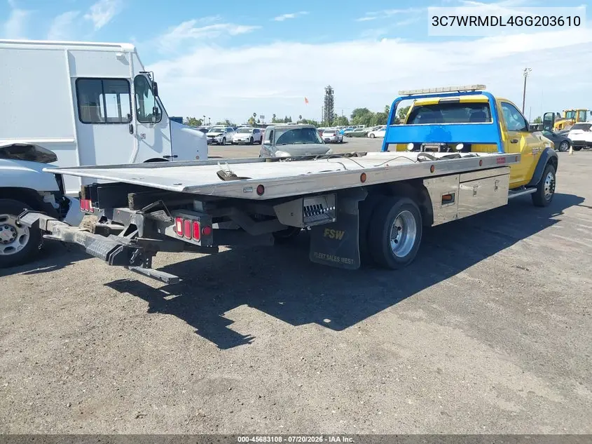 2016 Ram 5500 Chassis Tradesman/Slt VIN: 3C7WRMDL4GG203610 Lot: 45683108