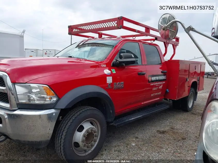 2017 Ram 5500 Chassis Tradesman/Slt/Laramie VIN: 3C7WRMEL1HG753752 Lot: 44592670