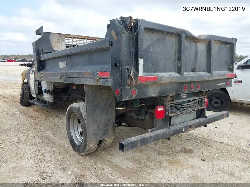 2022 Ram 5500 Chassis Tradesman/Slt VIN: 3C7WRNBL1NG122019 Lot: 44508904