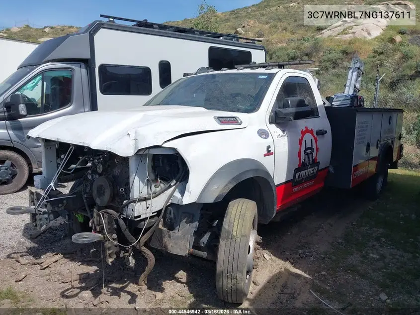 2022 Ram 5500 Chassis Tradesman/Slt VIN: 3C7WRNBL7NG137611 Lot: 44546942