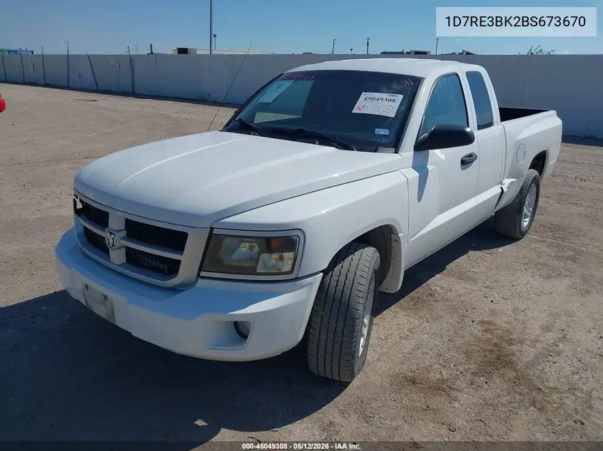 2011 Ram Dakota Bighorn/Lonestar VIN: 1D7RE3BK2BS673670 Lot: 45049308